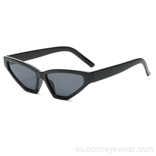 Nuevas gafas de sol triangulares de ojo de gato con montura pequeña personalizada que marcan tendencia, gafas de sol de discoteca de hip hop, para hombres y mujeres, street shoot